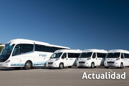 Autocares Vidal, flota actualidad, autocares y minibuses