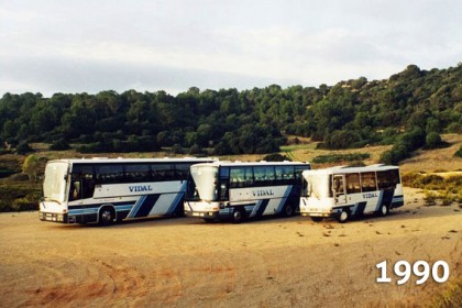 Autocares Vidal, 1990, coaches and minibuses